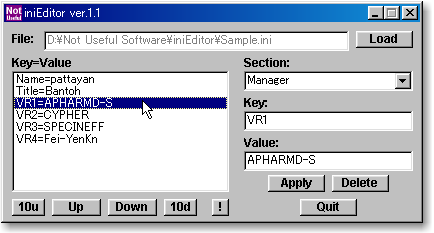 iniEditor screen shot